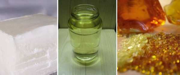 Парафин, бензин, канифоль для приготовления воска Парафин, бензин, канифоль