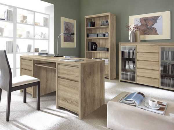 Дизайн кабинета Мебель цвета сонома в кабинете