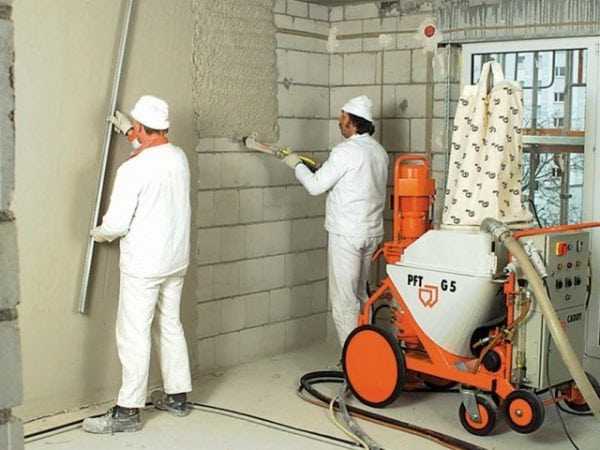 Шпаклевка стен Механизированное шпаклевание стен