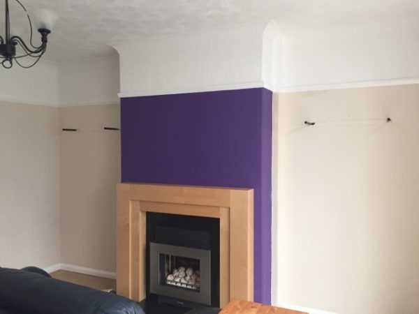 Частичная покраска Можно покрасить только часть стены