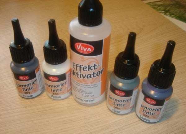 Специальные краски для марморирования Набор красок для мраморирования