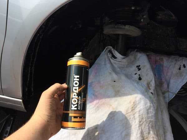 Кордон в аэрозольной упаковке Нанесение антикора из баллончика