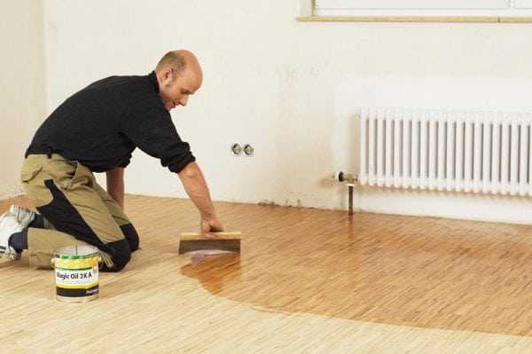 Нанесение масла шпателем Горячее нанесение масла