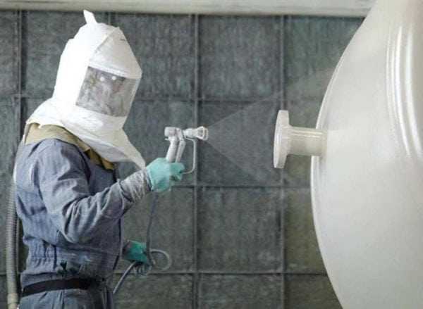 Нанесение ОС-51-03 Нанесение органосиликатной композиции с помощью пневмораспылителя