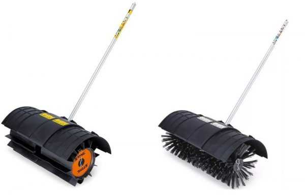 Щетка и валик для быстрого сбора мусора на газоне
