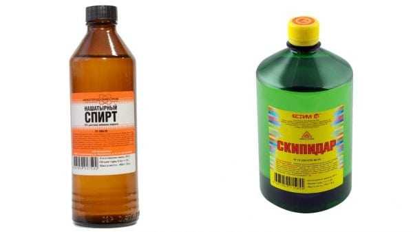 Смесь скипидара с нашатырным спиртом Смесь скипидара с нашатырным спиртом для удаления старой краски