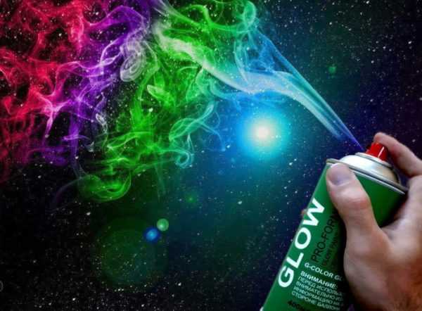 Краска видимая в ультрафиолетовых лучах Невидимая краска в аэрозольных баллончиках