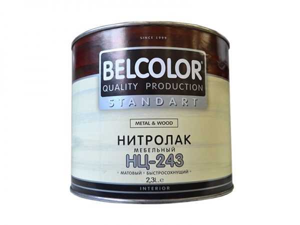 Лак НЦ-243 мебельный Нитролак по дереву