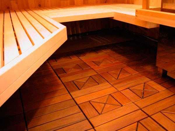 Пол в бане Готовый пол в бане