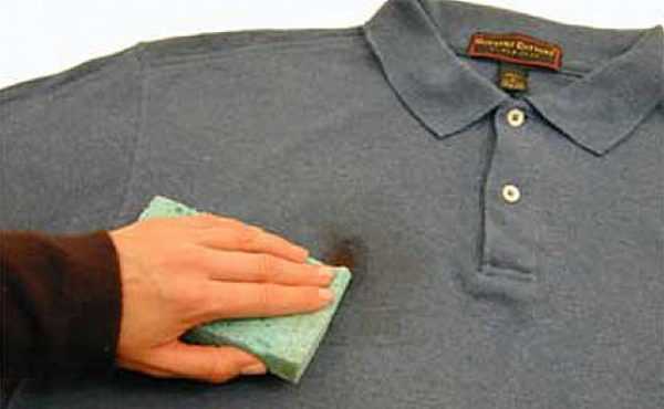 Удаление ржавчины губкой Очистка одежды от ржавых пятен