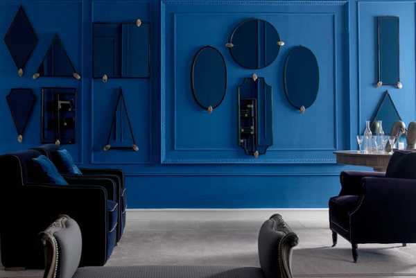 Слишком много синего в интерьере Синяя комната