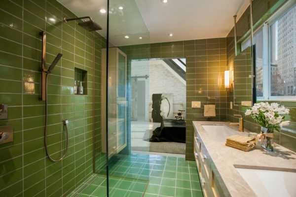 Использование оливковых оттенков Оливковый цвет в ванной