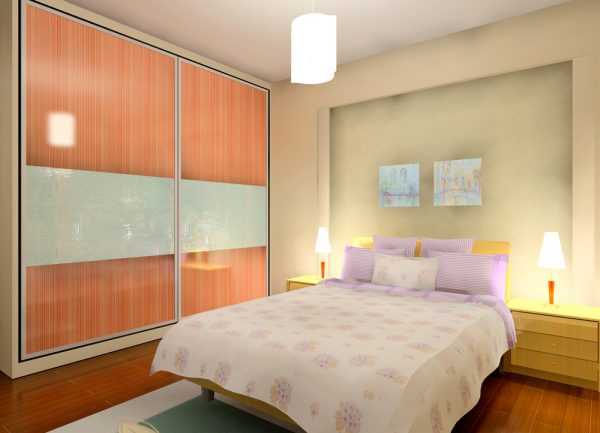 Шкаф-купе в спальной комнате Оригинальное оформление шкафа