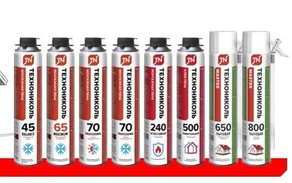 Пены монтажные Виды монтажных пен Технониколь