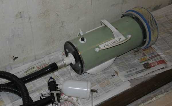 Распылитель для побелки Подготовка прибора к покраске