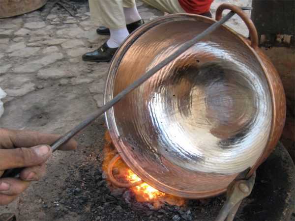 Лужение оловом Покрытие медного изделия оловом
