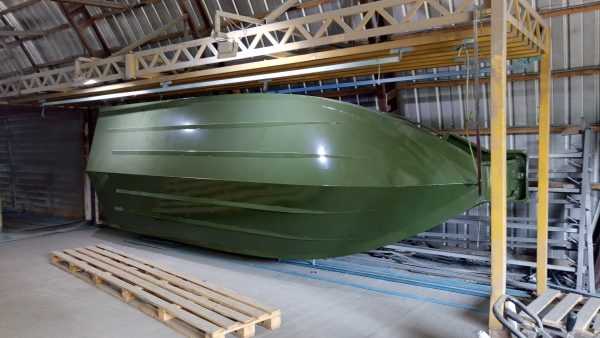 Покраска лодки порошковой краской Порошковая покраска алюминиевой лодки