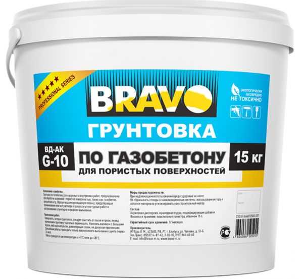 Грунтовка по газобетону Праймер для пористых поверхностей