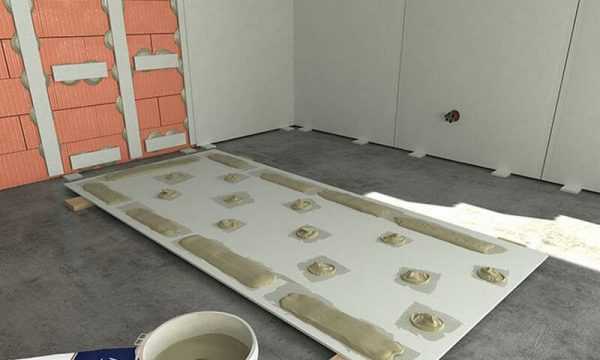 Безкаркасная технология монтажа ГКЛ Приклейка на накладки