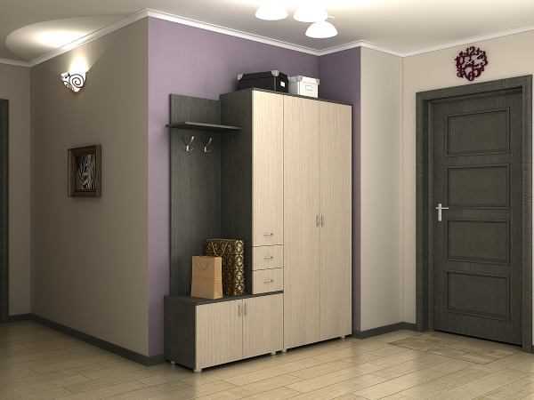 Прихожая Сатурн в коридоре Сочетание венге и беленого дуба в прихожей
