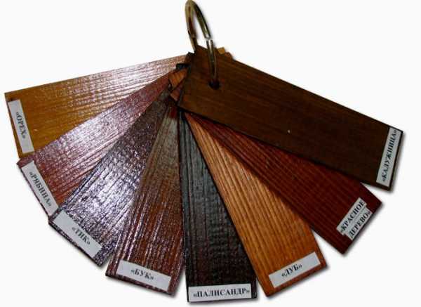 Цветовая гамма Расцветка пропитки для дерева