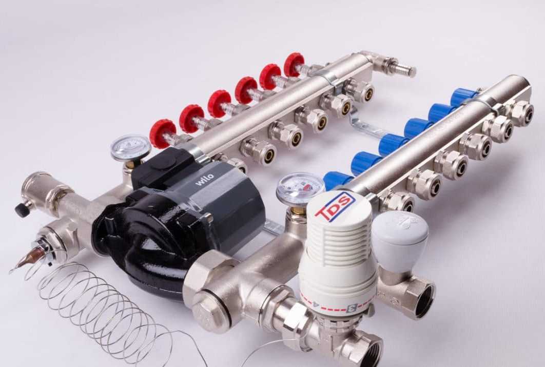 Коллектор с расходомерами для теплого пола Регулировка расходомеров теплого пола