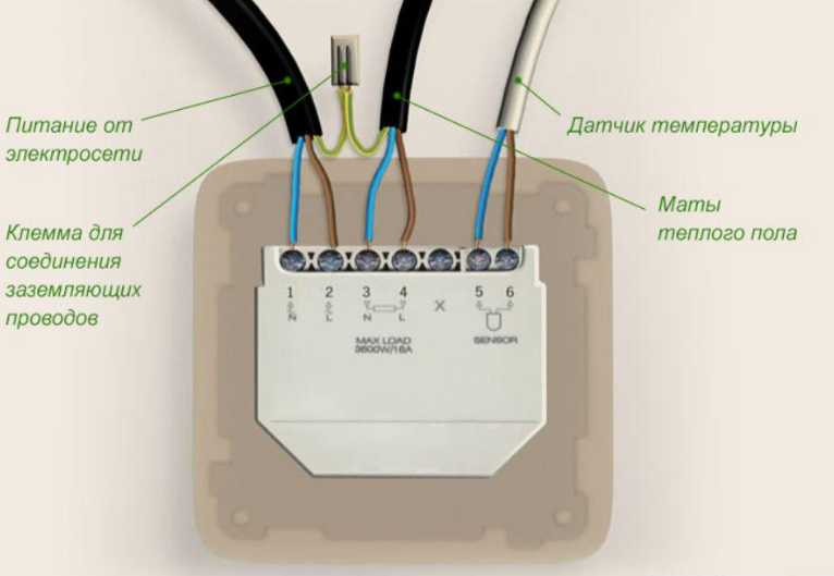 Схема подключения терморегулятора терморегулятор