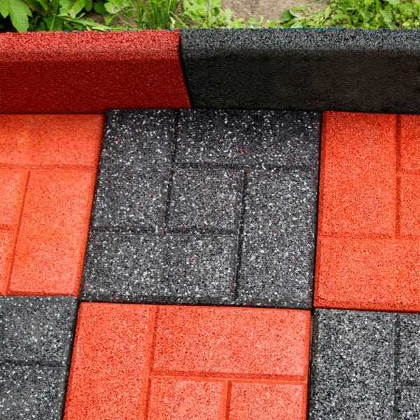 Резиновая плитка Плитка окрашена резиной