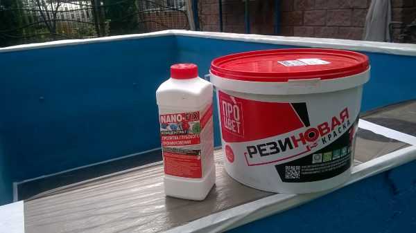 Резиновая краска по бетону Средства для покраски чаши бассейна