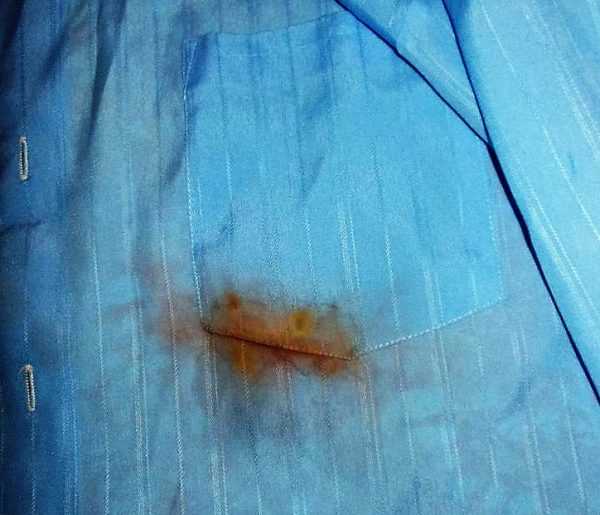 Ржавчина на рубашке Для удаления ржавчины с цветных тканей можно использовать кислородные отбеливатели