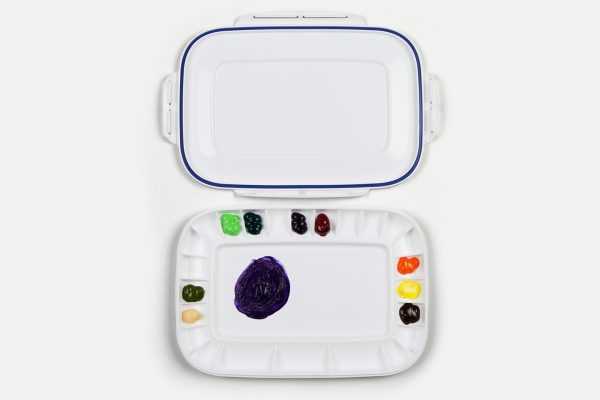 Палитра с крышкой Самодельная палитра из пластикового контейнера