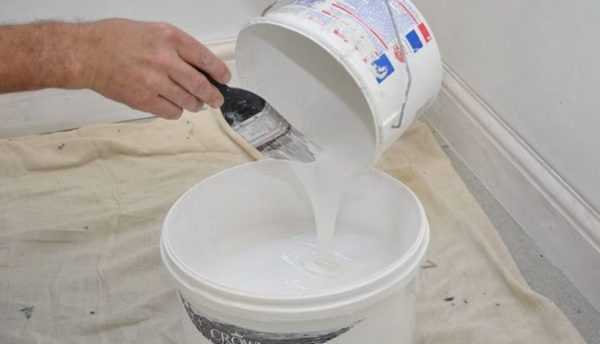 Приготовление смеси для покраски потолка Слишком густой состав для побелки