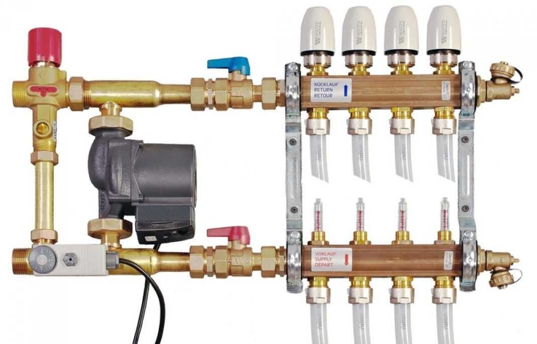 Монтировать смесительный узел для теплого пола своими руками достаточно трудно Смесительный узел для теплого пола