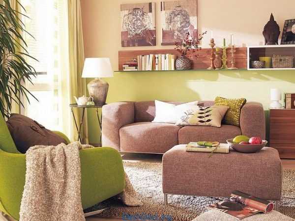 Комната в бежево-зеленых тонах Сочетание со светло-зеленым