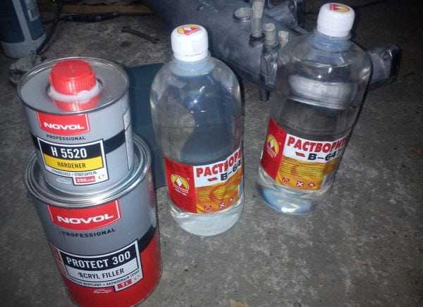 Краска и растворитель Соотношение растворителя и краски металлик