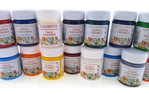 Акриловые краски по стеклу и керамике Составы на акриловой основе