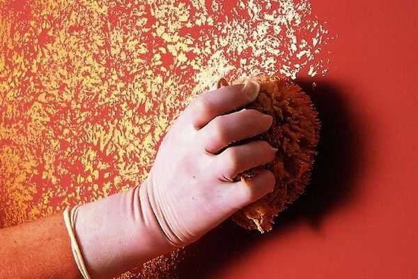 Декоративная краска золотая Покраска стен