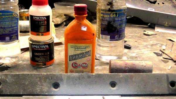 Жидкости для смывки Цинкаря Средства для смывки преобразователя ржавчины
