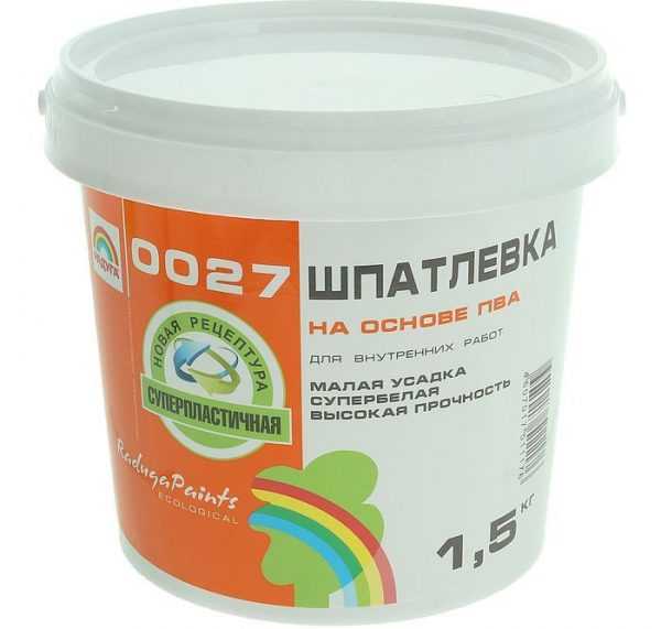 Средство на основе ПВА обладает высокой прочностью Шпатлевочная смесь под покраску