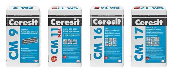 Сухие смеси из линейки СТ Марки плиточного клея