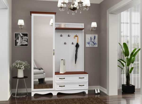 Прихожая Вентура Светлая мебель в коридоре