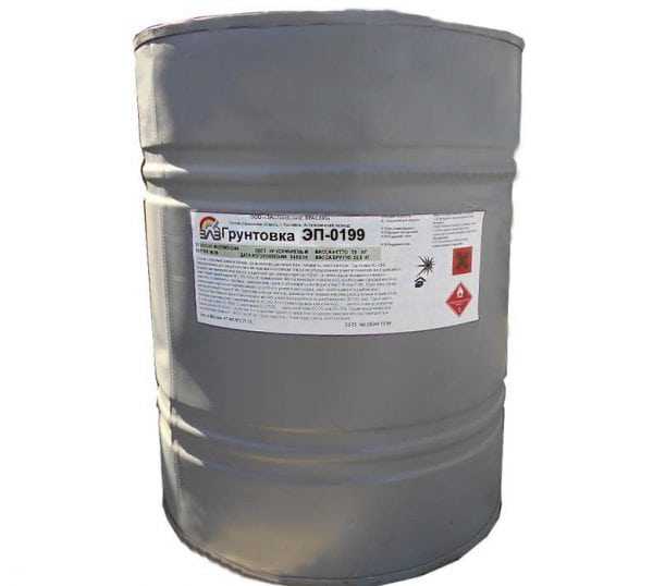 ЭП-0199 в бочке ЭП-0199 отличается хорошей водостойкостью