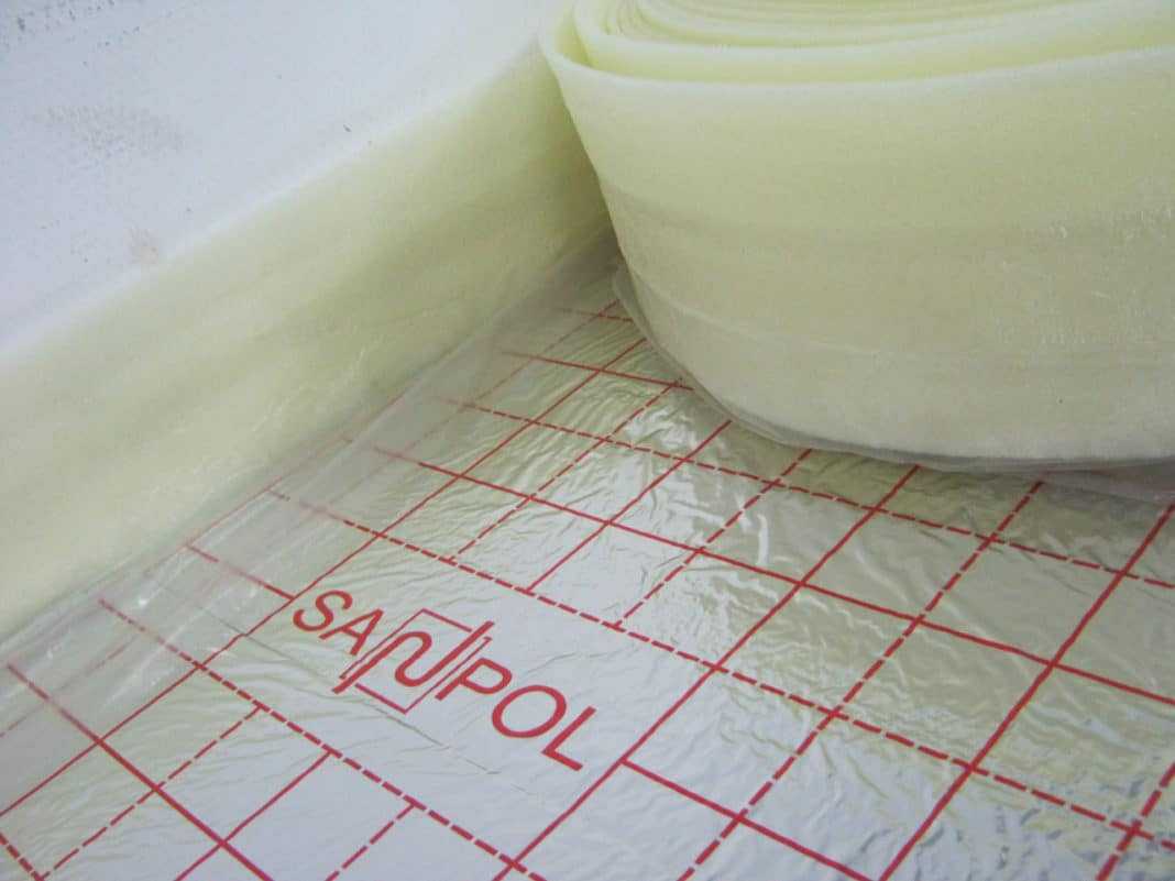 При монтаже теплого пола без стяжки нужно фиксировать демпферную ленту Теплый пол без стяжки