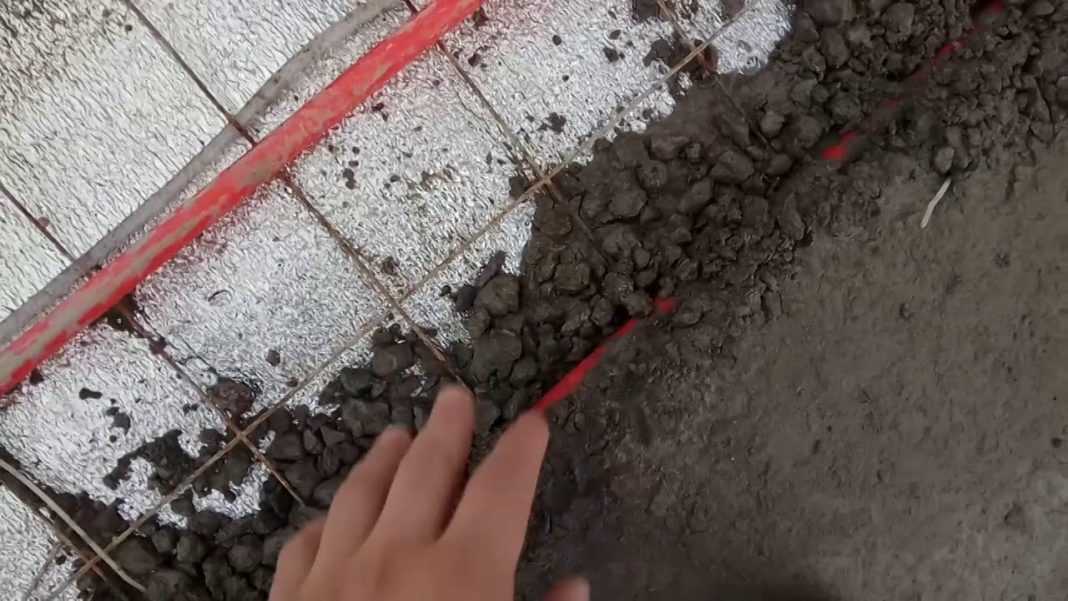 Раскладка теплого пола на улице Теплый пол на улице