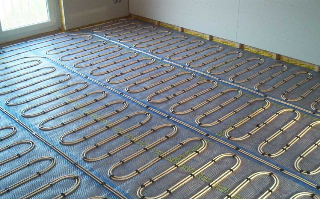 Водяной теплый пол змейкой Теплый пол от газового котла