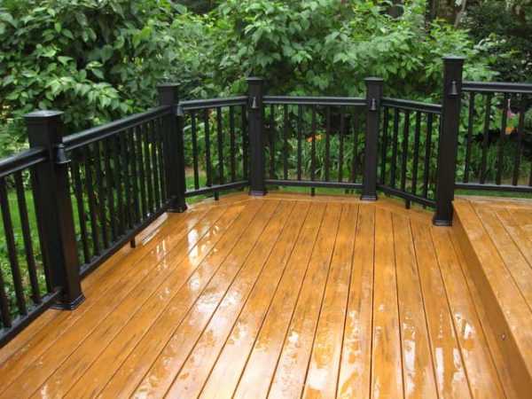 Терраса под жидким стеклом Обработка продлевает срок службы древесины