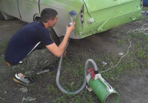 Использование пылесоса для покраски авто Тестирование самодельного краскопульта