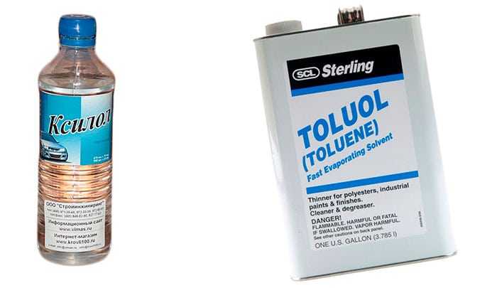 Добавки для яхтного лака Толуол и ксилол