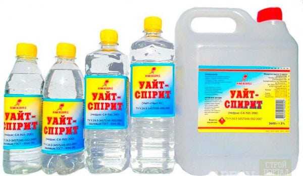 Уайт-пирит разных обьемов Уайт-спирит
