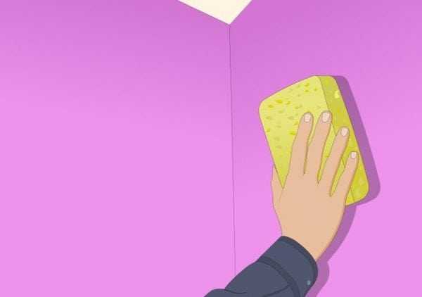 Удаление акриловой краски Удаление акриловой краски мокрой тряпкой